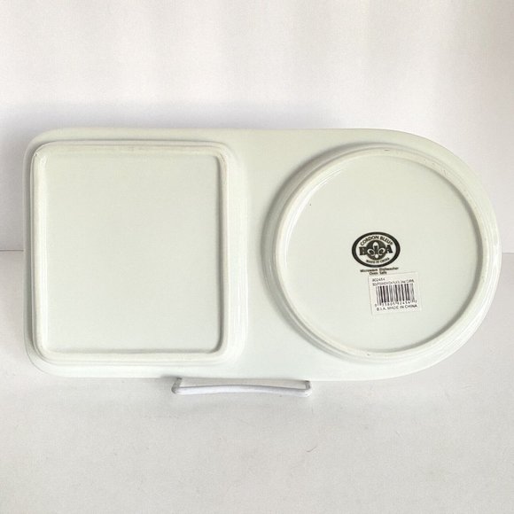 BIA Cordon Bleu Soup Sandwich Tray Brie Round Cheese Cracker White Serving Plate - Picture 2 of 8